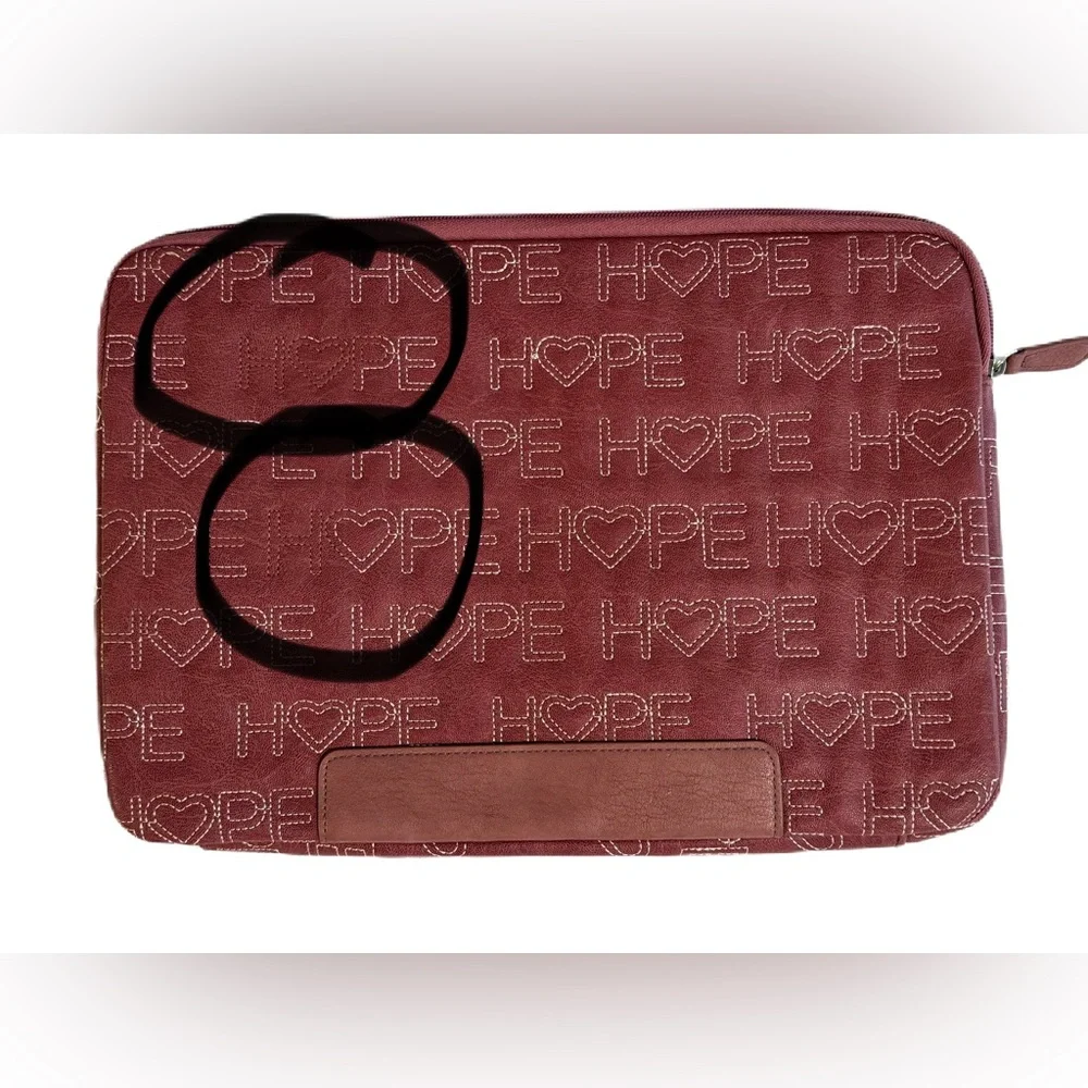 Miche Hope dusty rose faux leather laptop sleeve